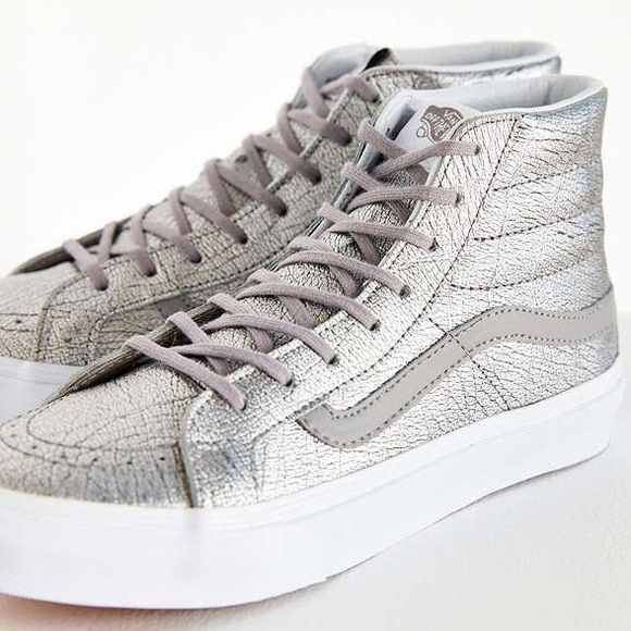 silver high top vans